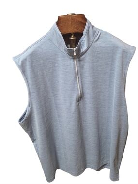 Johnnie-O Pullover Mens UPF  Performance Quarter 1/4 Zip Golf Vest Blue Size XXL